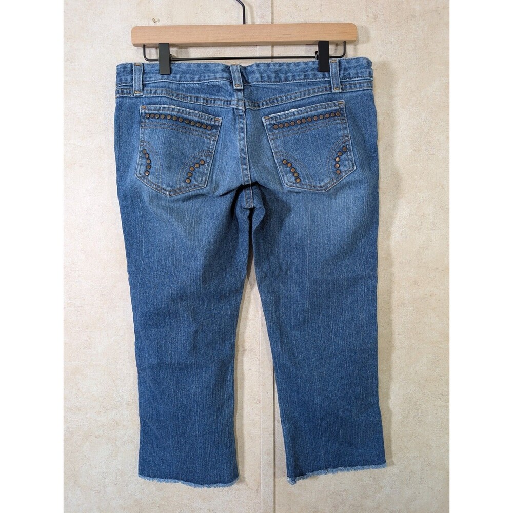 Vintage Tommy Hilfiger Capri Jeans Juniors 9 Blue Studded Low Rise Distressed - Picture 3 of 12